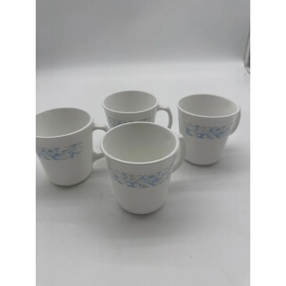 Set of 4 Vintage Corning Ware Corelle Sea‎ Shells & Sand Coffee/Tea Cups.